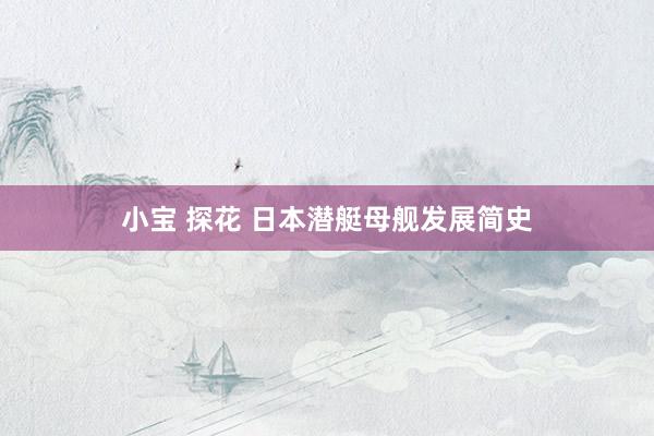 小宝 探花 日本潜艇母舰发展简史